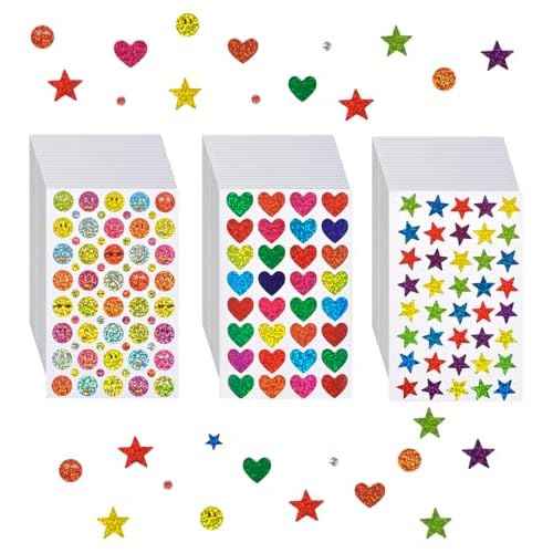 1440 Pcs Star Stickers, Star Stickers for Kids Reward, Tiny Star Stickers, Behavior Reward Stickers, Glitter Stickers, School Classroom Student Teacher Supplies and DIY UonBexj
