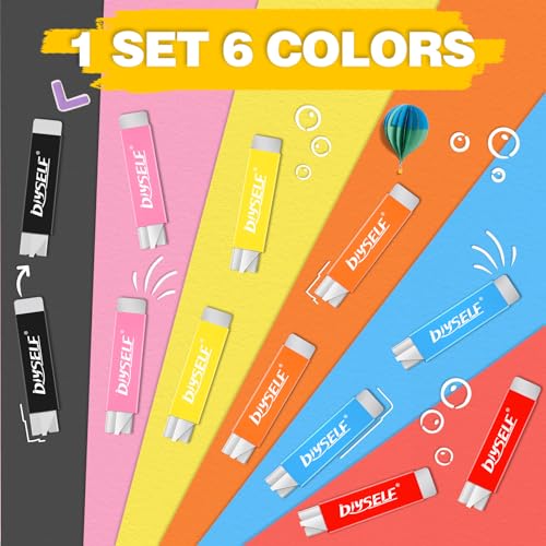 DIYSELF 12-Pack Multicolor Retractable Utility Box Cutters with Razor Blades