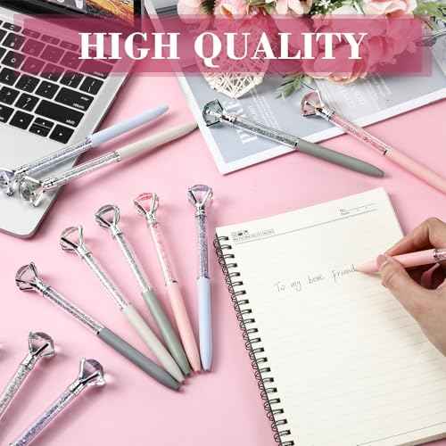 160 Pcs Diamond Ballpoint Pens Big Crystal Colorful Retractable Gem Rhinestones Bling Jewel Pens for Women Wedding Bridal Shower Office Gifts (Morandi Color)