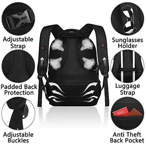 Travel Laptop Backpack, 17.3 Inch XL Heavy Duty Computer Backpack with RFID Pockets, TSA Friendly Extra Large College Daypack with USB Charging Port, Stylish Laptop Bag for Men/Women£¬Blue