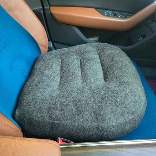 Super Thicken Car Seat Cushion for Adults-Car Booster Seat for Short Drivers-Increase The Field of View by 12cm/4.7in,Plush shell, breathable,with handle,easy to carry,for Cars,Office,Home£¨Dark Gray£©