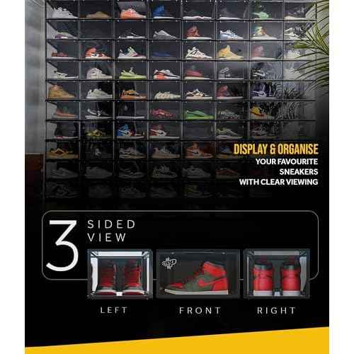 Crep Protect Crates Shoe Storage Box - Ultimate Sneaker Crates 2.0, Shoe Organizer, Stackable Shoe Crates (2 Crates Per Pack)