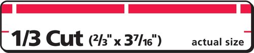 Avery TrueBlock File Folder Labels, 2/3" x 3-7/16", 1,500 Printable Labels, White/Red, Permanent (5066)