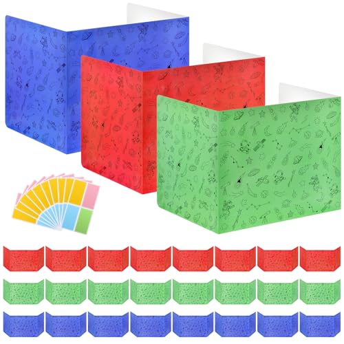 24-Pack Desk Dividers for Students, Space Cardboard Privacy Boards for Student, Privacy Shield Folder Boards, Classroom Divider Shield for School Teachers Home