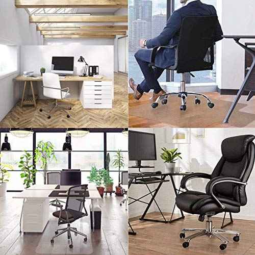 Large Office Chair Mat for Hardwood Floors - 48"¡¿60" Anti-Slip Desk Chair Mat - Heavy Duty Floor Protector for Home or Office - Easy Clean and Flat Without Curling