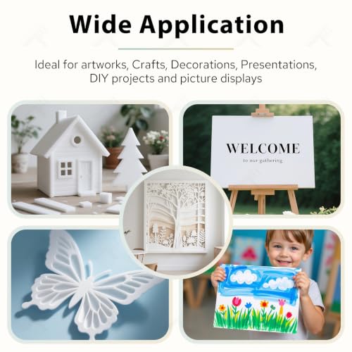 8x10 Self Adhesive Foam Boards - White, 3/16 Inch Thick, 10 Pack