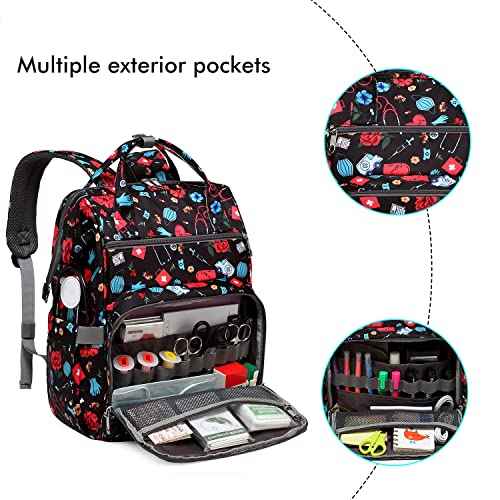 Gatycallaty Large Backpack Purse for Women - 10.6"L x 7.6"W x 16.4"H, 20L Capacity, 2 Compartments and 12 Pockets, Holds up to 15.6" Laptop