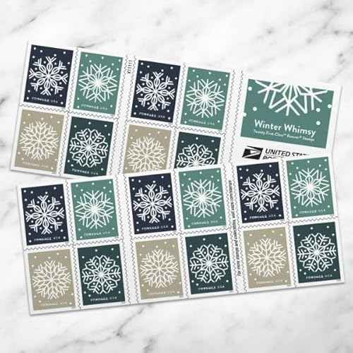Winter Whimsy 2024 (1 Booklet, 20 Stamps) First-Class Mail Forever Postage Stamps