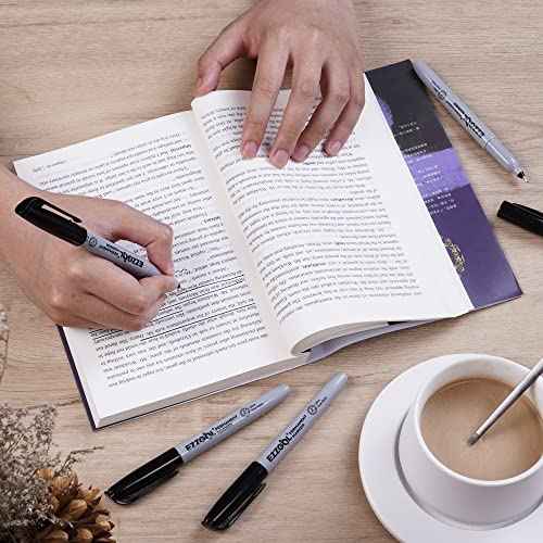 Ultra Fine Permanent Marker, 72 Pack Ultra Fine Point Black Permanent Marker set, Works on Plastic,Wood,Stone,Metal and Glass for Doodling, Marking