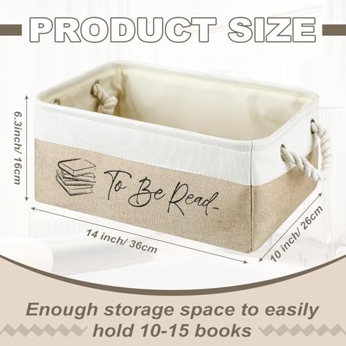 Marsui Book Lover Gifts TBR Book Storage Basket to Be Read List Storage Bin Bookish Accessories Bookworm Gift for Club Members Student Teacher Reading Accessories