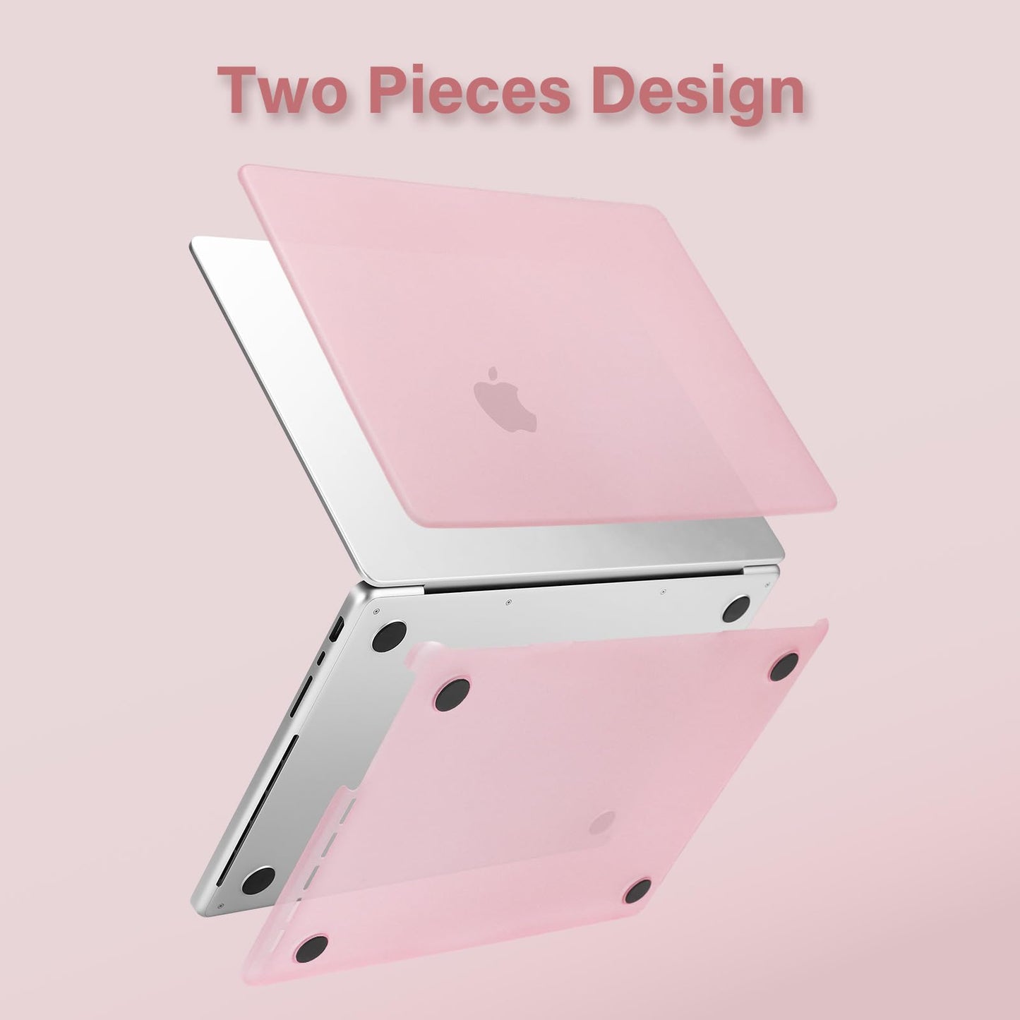 MOSISO Compatible with MacBook Pro 14 inch Case M5 M4 M3 M2 M1 2026-2021 A3427 A3426 A3434 A3112 A3185 A3401 A2918 A2992 A2779 A2442, Shockproof Reduces-Fingerprints PP Matte Case Cover, Translucent