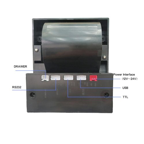 Thermal Label Printer Serial Port TTL/RS232 Sticker Printing Module Thermal Label Printer with Automatic Paper Cutting