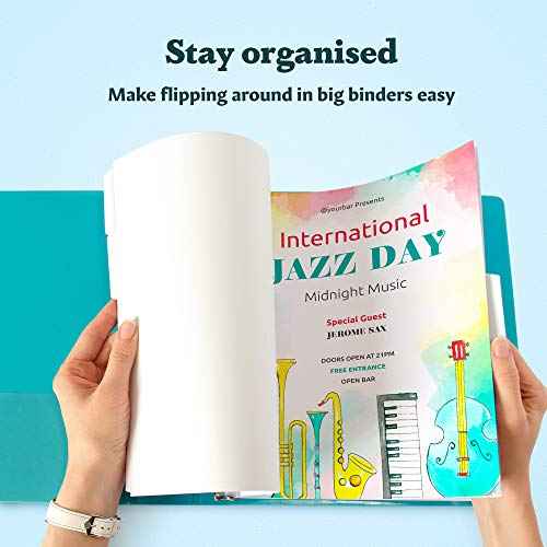 3 Ring Binder Dividers with Tabs - (Set of 40) x 5 Tab Dividers, White, Reinforced Edge - Ideal for Keeping Your Documents Neat and Professional