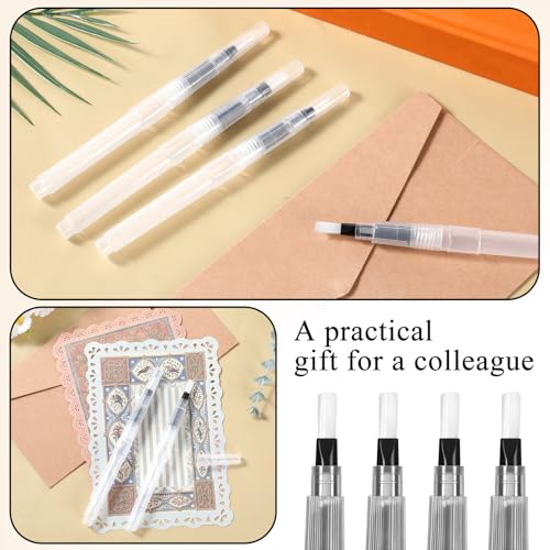4 Pcs Envelope Moistener Pen Set with Nylon Brush for Office & Mailing