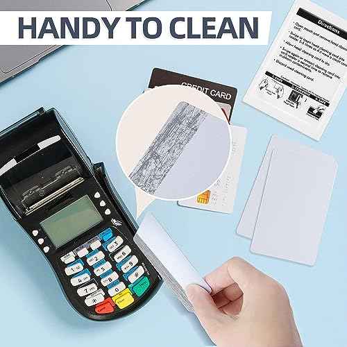 Card Reader Cleaning Cards - BIHYM Dual Side Credit Card Reader Cleaner, CR80 Card Reader Cleaner POS Swipe Terminal Cleaning Cards (80PCS)