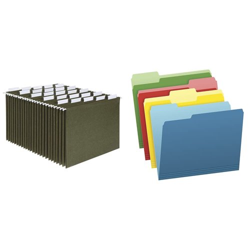 Pendaflex Hanging File Folders and Pendaflex Two-Tone Color File Folders Bundle