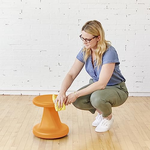 ECR4Kids Twist Wobble Stool, 14in Seat Height, Active Seating, Orange