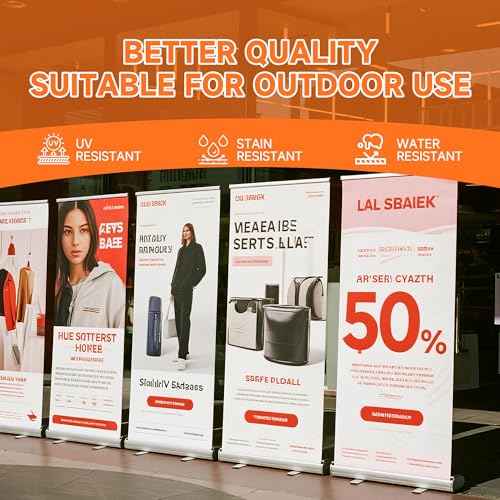 Custom Retractable Banner Stand 33"x81" ? Personalized Roll Up Display with Carry Bag, Adjustable Height, Portable Stand for Trade Shows, Events, Business Promotions