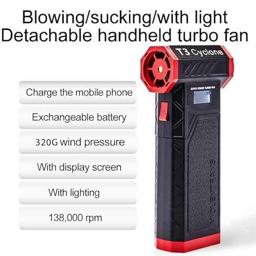 T3 Compressed Air Duster-138000RPM High-Speed Electric Air Duster,4-Gear Adjustable Air Blower for ComputerPC,Keyboard,Car,Home Cleaning