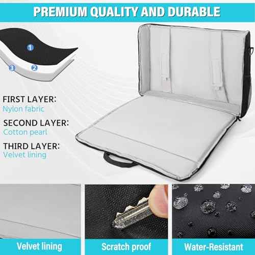 AKOZLIN LCD Screens/TVs Transport Tote Bag for 24" Displays Padded Monitor Carrying Case (NOT FOR IMAC) Travel Bag With Shoulder Strap Accessories Pocket