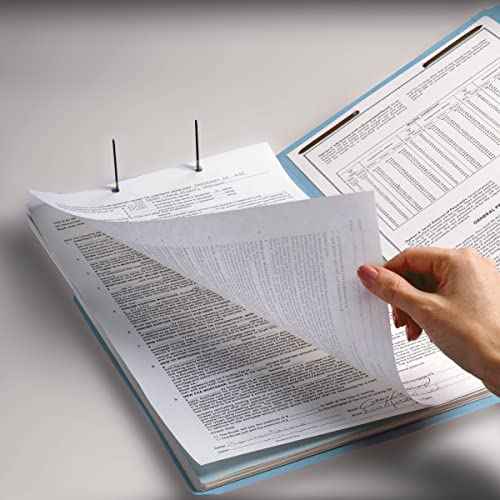 Smead Fastener File Folders, 50 Count, Blue, Reinforced 1/3-Cut Tabs, 2 Fasteners, Letter Size (12040)