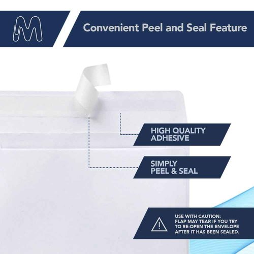 MOS A6 White Envelopes 4.75 x 6.5 Inch 500 Pack — Self-Seal Heavyweight Invitation Envelopes for Greeting Cards, Gift Cards, Weddings, Business Mailings, Thank You Cards