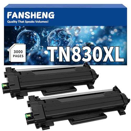 TN830XL Toner TN-830 Toner HL-L2460DW DCP-L2640DW MFC-L2820DW MFC-L2900DW HL-L2405W MFC-L2807DW MFC-L2760DW HL-L2400D Printers TN830/XL/V Toner (2 Black)