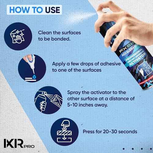 CA Glue Activator Spray (2x16.9 oz) ? Super Glue Accelerator for Instant Bonding | Fast-Drying Cyanoacrylate Activator for Woodworking, Plastic, Metal, 3D Printing, Guitar, DIY, and Repairs
