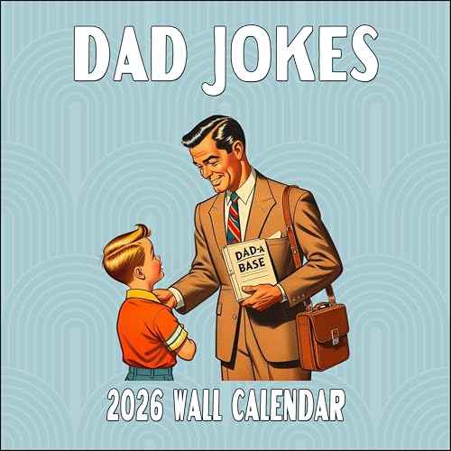 2026 Dad Jokes Monthly Wall Calendar | 12" x 24" | White Elephant or Gag Gift Funny Calendar 2025-2026