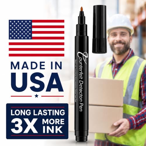 Dri Mark 15 Pack Counterfeit Bill Detector Marker Pens Made in USA, Money Fake Money Checker