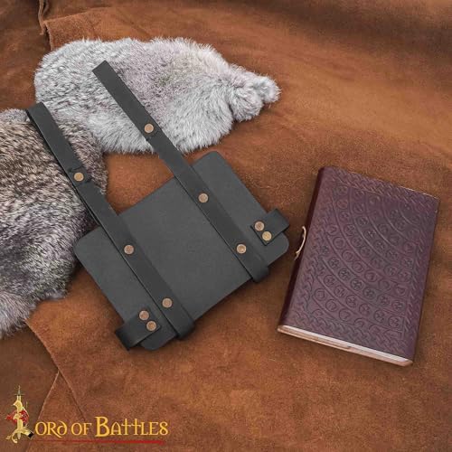 Lord of Battles Medieval Leather Journal & Black Book Holder with Variation