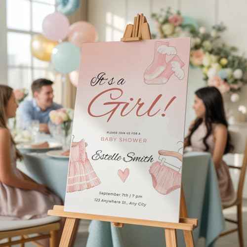 Custom Foam Board Poster Sign, 24x36 inch - 3/16 Thick - Personalized Foamcore Event Signs for Wedding, Baby Shower, Announcements, Presentations, Arts & Crafts