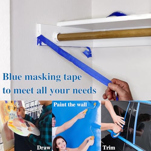 Painters Tape 1 Inch Wide, 12 Pack Painters Tape for General Purpose Use, 1 Inch X 55 Yards X 12 Rolls, 660 Yards in Total
