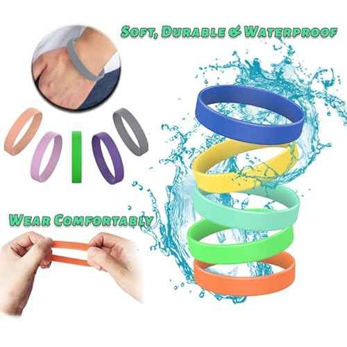 14 Pcs Rubber Bracelets, YalsFTY Silicone Bracelet Men Rubber Wristbands, 14 Color Mixed