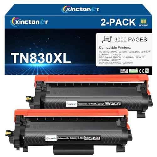 TN830XL Toner Cartridge for DCP-L2640DW HL-L2460DW Replacement for Brother TN830XL Toner TN830 XL/V/R TN-830XL Toner Work for Brother HL-L2405W HL-L2480DW MFC-L2820DW Printer (2 Pack)