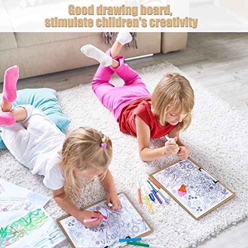 Sherr 30 Pcs Clipboard 9 x 13 Inch Large Brown Wooden Horizontal with Low Profile Clip Landscape Clipboard Layout for School Classroom Office Drawing Sketching Art Back to School Supplies