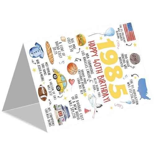 Funny 40th Birthday Card for Women Men, Happy 40th Birthday Gifts for Him Her, Unique 40 Year Old Bday Decorations for Friend Sister Brother Husband Wife
