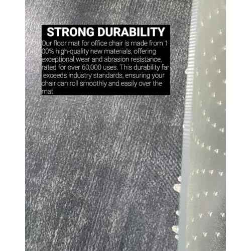 36¡± x 48¡± Office Chair Mat for Carpeted Floors ? Large, Slip-Resistant, Heavy-Duty Desk Protector with Extended Lip ? Easy Glide Rolling Desk Chair Mat for Work, Gaming, Home