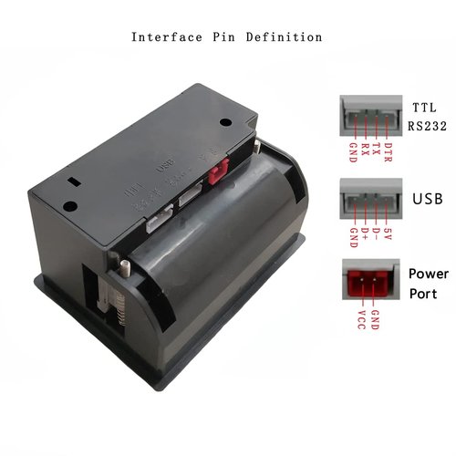 Maikrt Micro Thermal Printer 5~9V Embedded Thermal Receipt Printer Serial Port Microcontroller Secondary Development MCU Printing Module TTL/RS232