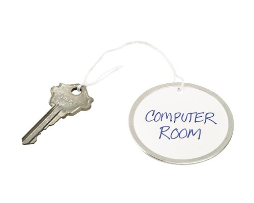 Avery Metal Rim Key Tags, 2.25" Diameter Tag, Includes Strings, White, 500 Tags (14316)