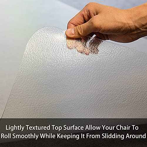 Office Chair Mat for Hardwood Floor, 48¡±x 36¡± Clear Floor Protector Mat for Office Chair, Vinyl Desk Chair Mat for Hard Floors, Easy Glide for Chairs
