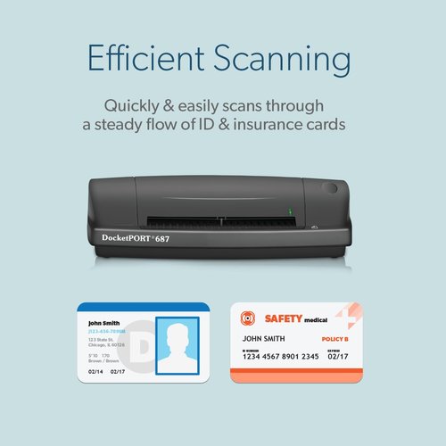 DocketPORT 687 Duplex Card Scanner (DP687) with DocketSCAN Business Card