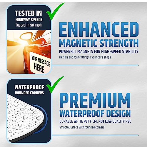 Premium Magnetic Car Signs (Blank) - Will Never Fly Off Your Vehicle/Truck Door (Upgraded Magnets) - Customize The Magnetic Sheets to Advertise Your Business | Flexible & Lays Flat | 24¡±X16¡± | 2 Pack
