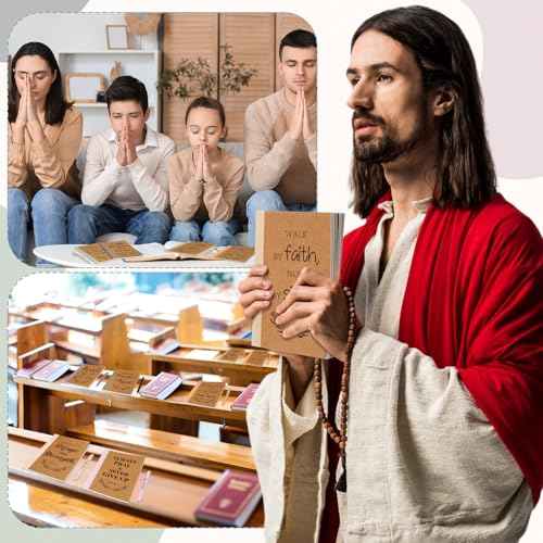 30 Sets Christmas Christian Notebook and Pen Thanksgiving Gift Set Bulk A5 Composition Journal Bible Verse Pen Religious Lined Notepad Scripture Notepad for Teacher Church Sunday (Morandi)