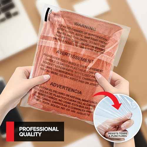 9¡± x 12¡± Self-Sealing Clear Poly Bags (1000 Pack), Packing Envelopes with Suffocation Warning for Shipping & Mailing Clothing and Toys, Small Business Supplies