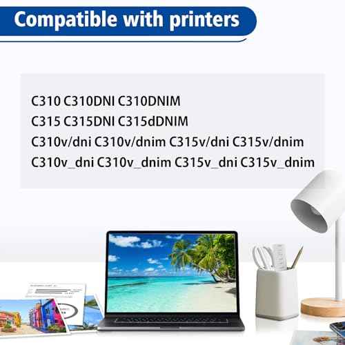 C310/C315 Black High-Yield Toner Cartridge 3000 Pages Replacement for Xerox C310 C310dni C310dnim C315 C315dni C315dnim Printers 006R04356 006R04357 006R04358 006R04359