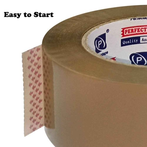 PERFECTAPE Heavy Duty Brown Packing Tape 12 Rolls, Total 1200M, 2.7 mil, 1.88 inch x 100 Meters, Ultra Strong, Refill for Packaging and Shipping