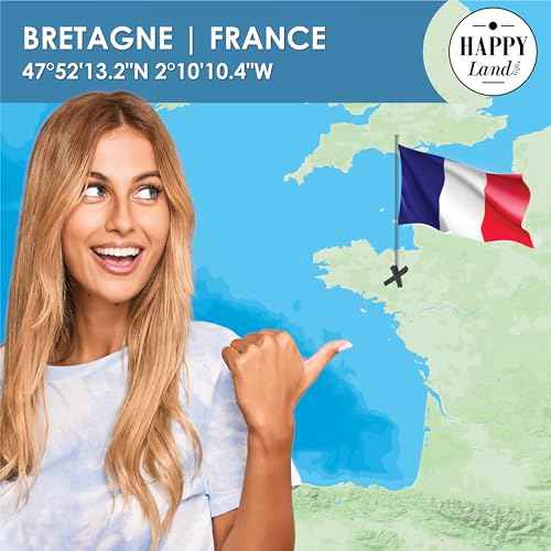 happylandgifts¢ç Real Piece France | Romantic Gift for Family, Girlfried, Boyfriend, Lovers | Personalized Land Owner's Certificate |French Gifts | Romantic Gifts | Paris | Valentines Present