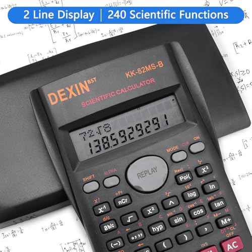 10 Pack Engineering Scientific Calculators, 2-Line Display Function Calculator, Math Calculator Ideal for Student Teacher Middle School, College and Offices