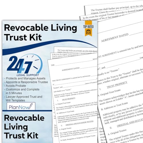 PlanNow Revocable Living Trust Kit — DIY Estate Planning Forms with Step-by-Step Guide